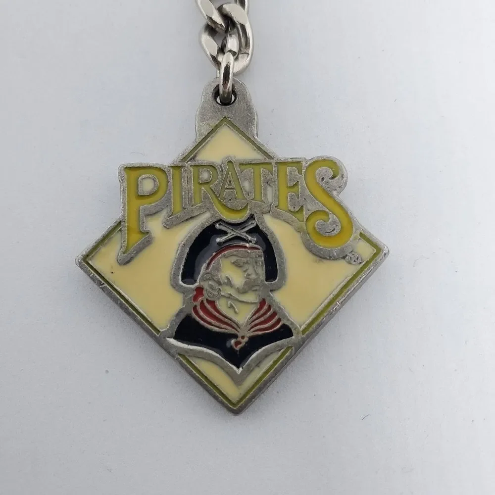 Vintage Pirates Baseball Fine Pewter Keychain